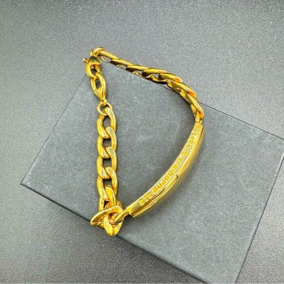 LCI Liz Claiborne Goldtone ID Bracelet - Picture 1 of 11
